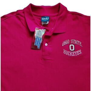VTG 90's Deadstock NWT The Ohio State Buckeyes Men's Pique Cotton Red Polo Sz XL